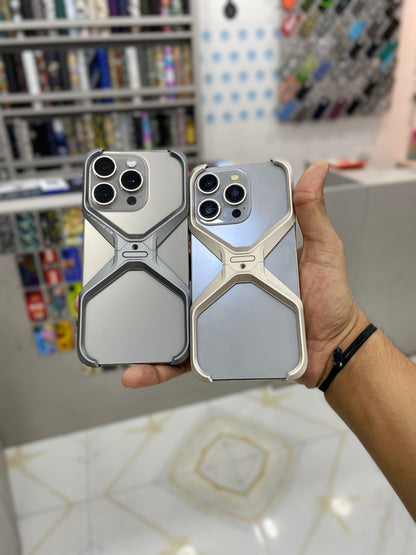 X Shaped Metal Bumper Case for iPhone