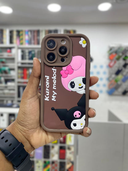 Cartoon Printed Soft Silicone Case with Camera Protection for iPhone