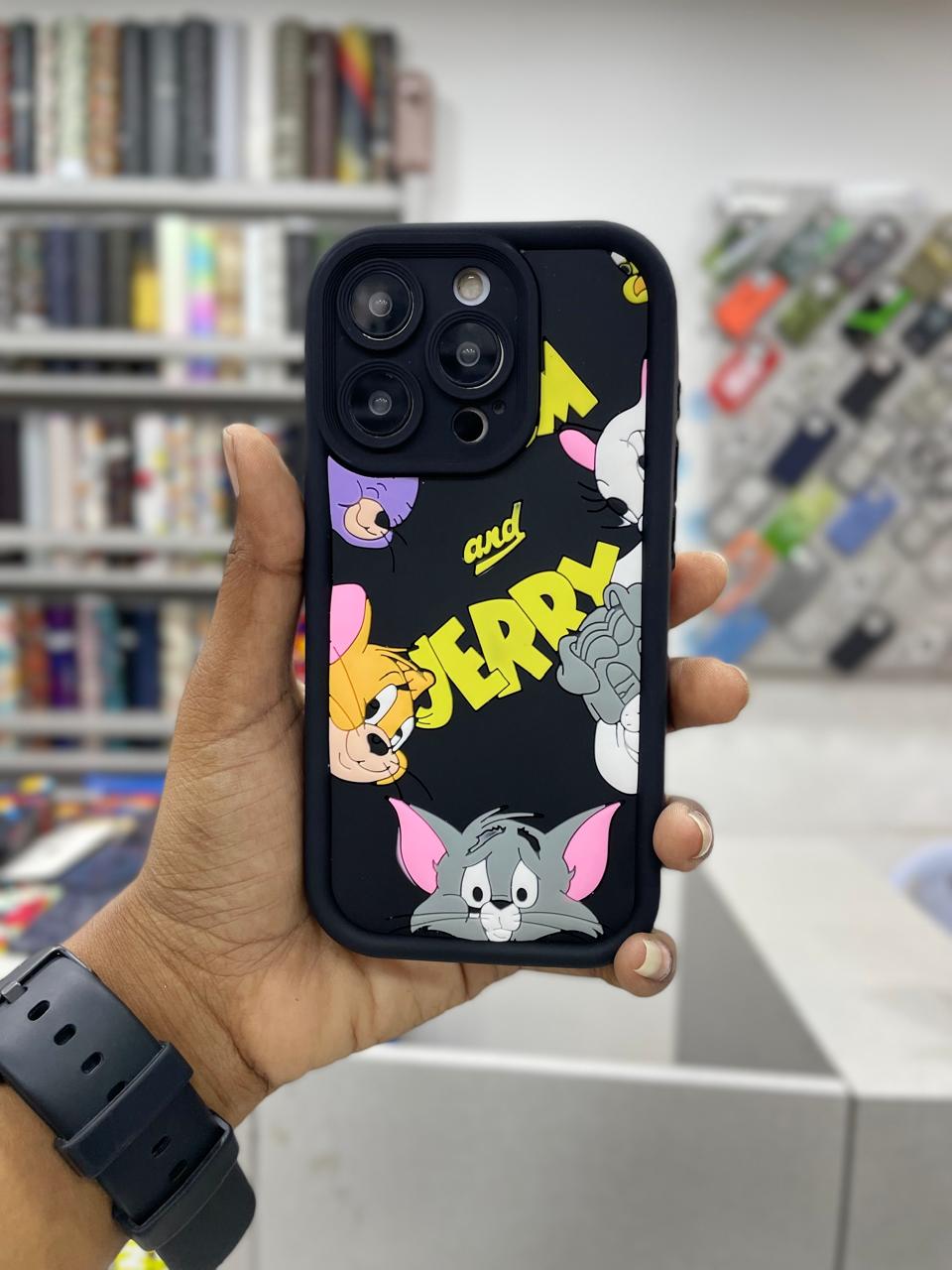 Cartoon Printed Soft Silicone Case with Camera Protection for iPhone