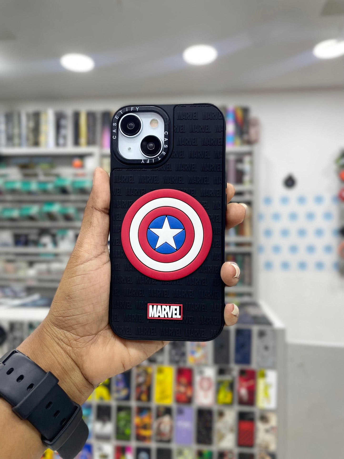 Super Heros Embossed Silicone Hard Case for iPhone