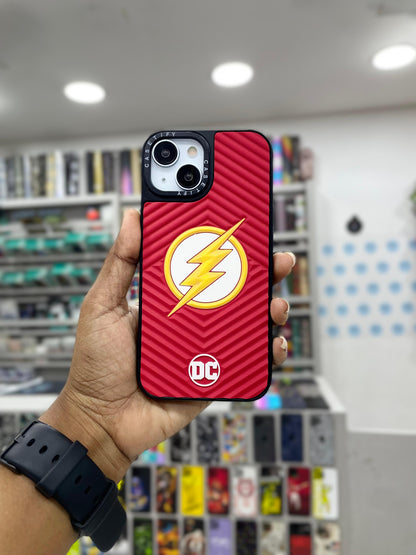 Super Heros Embossed Silicone Hard Case for iPhone