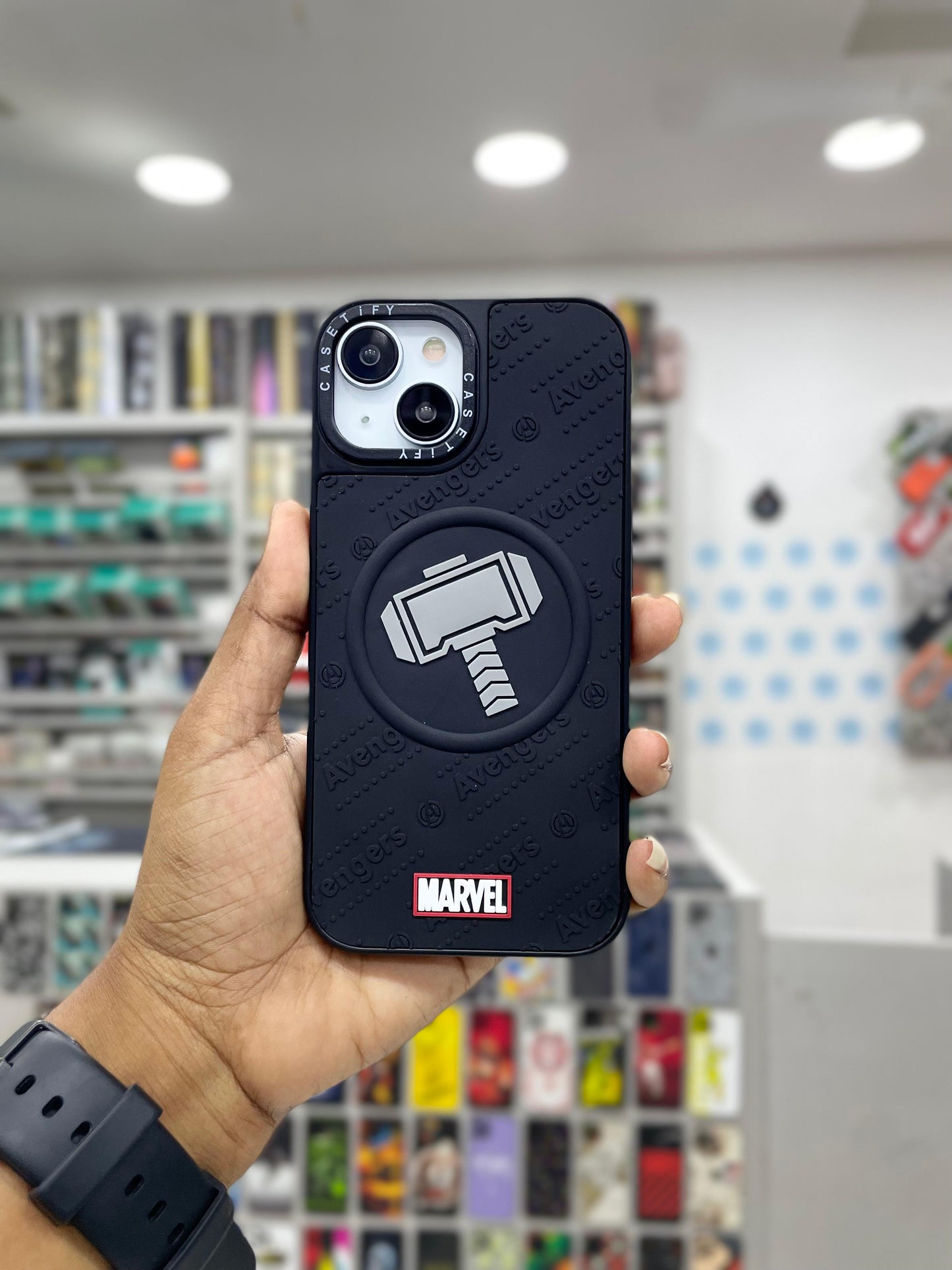 Super Heros Embossed Silicone Hard Case for iPhone