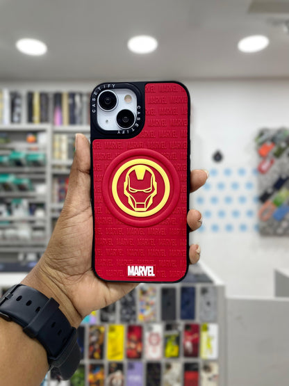 Super Heros Embossed Silicone Hard Case for iPhone