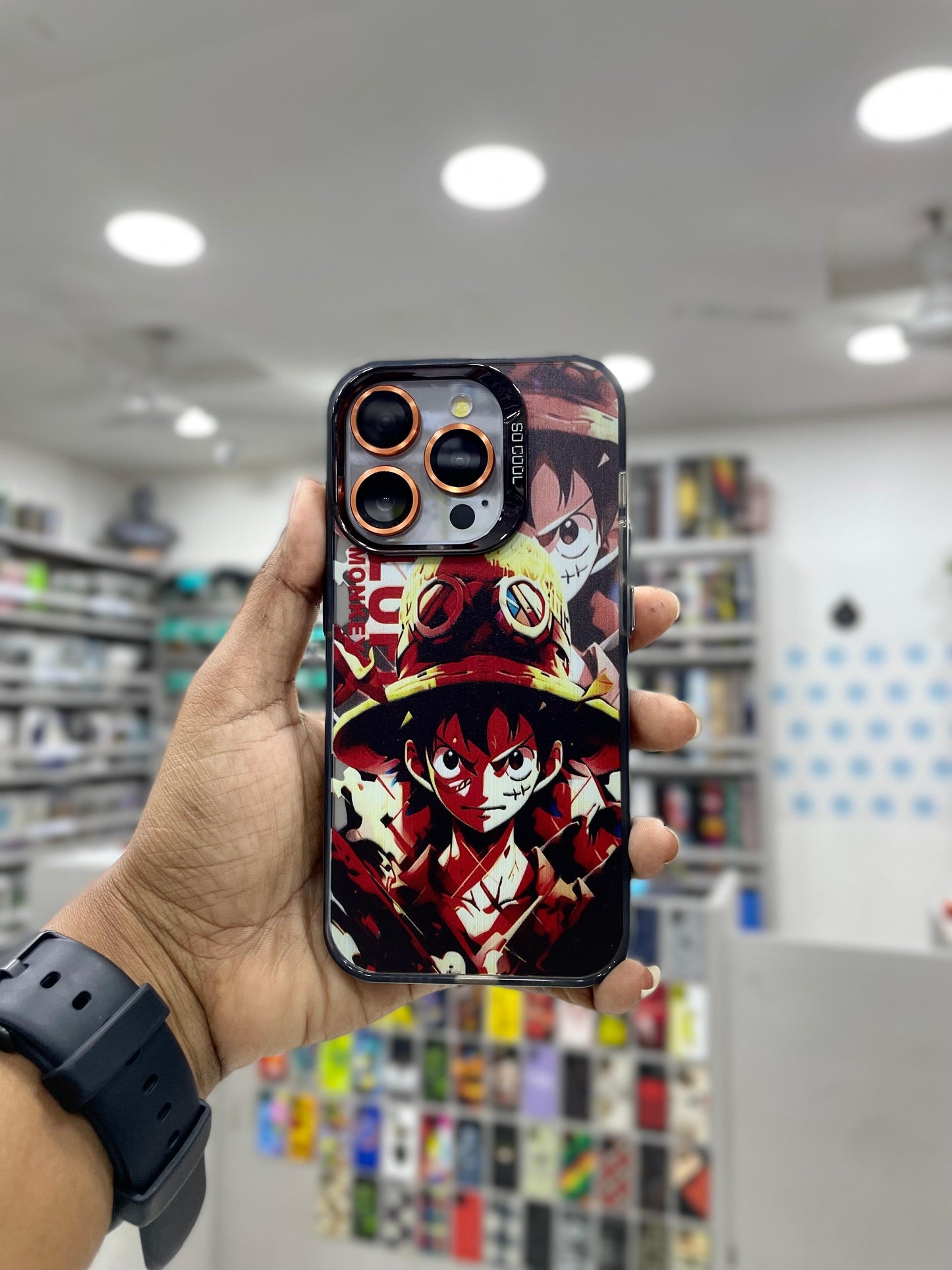 Anime Embossed Glossy Hard Case for iPhone