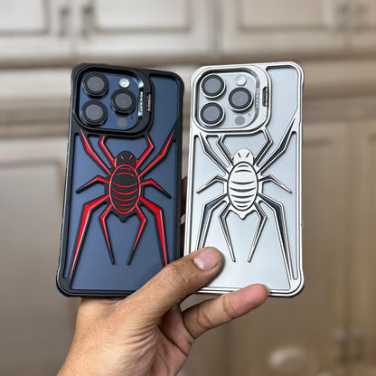Metal Spider Bumper Case with Stand for iPhone 15 Series