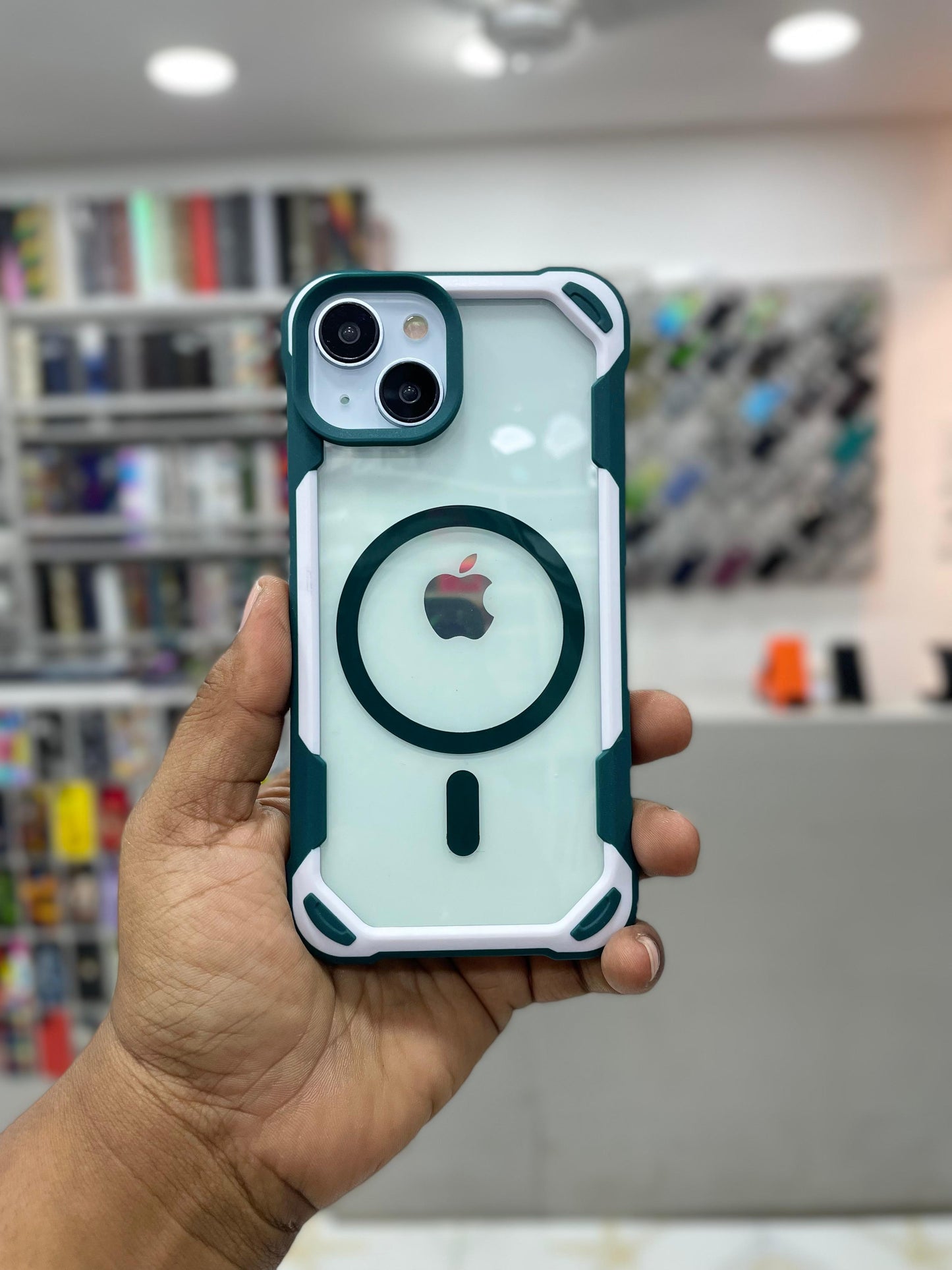 Transparent Color Border Magsafe Case for iPhone