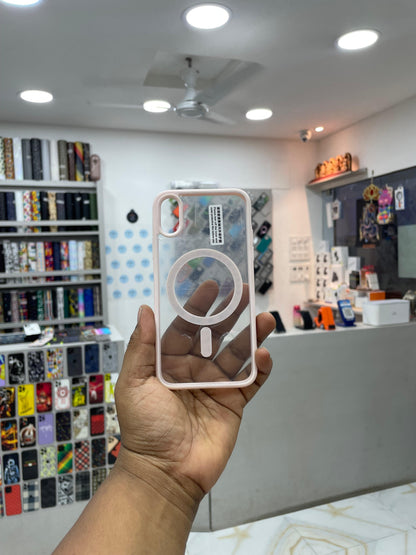 Transparent MagSafe Color Border Case for X / XS