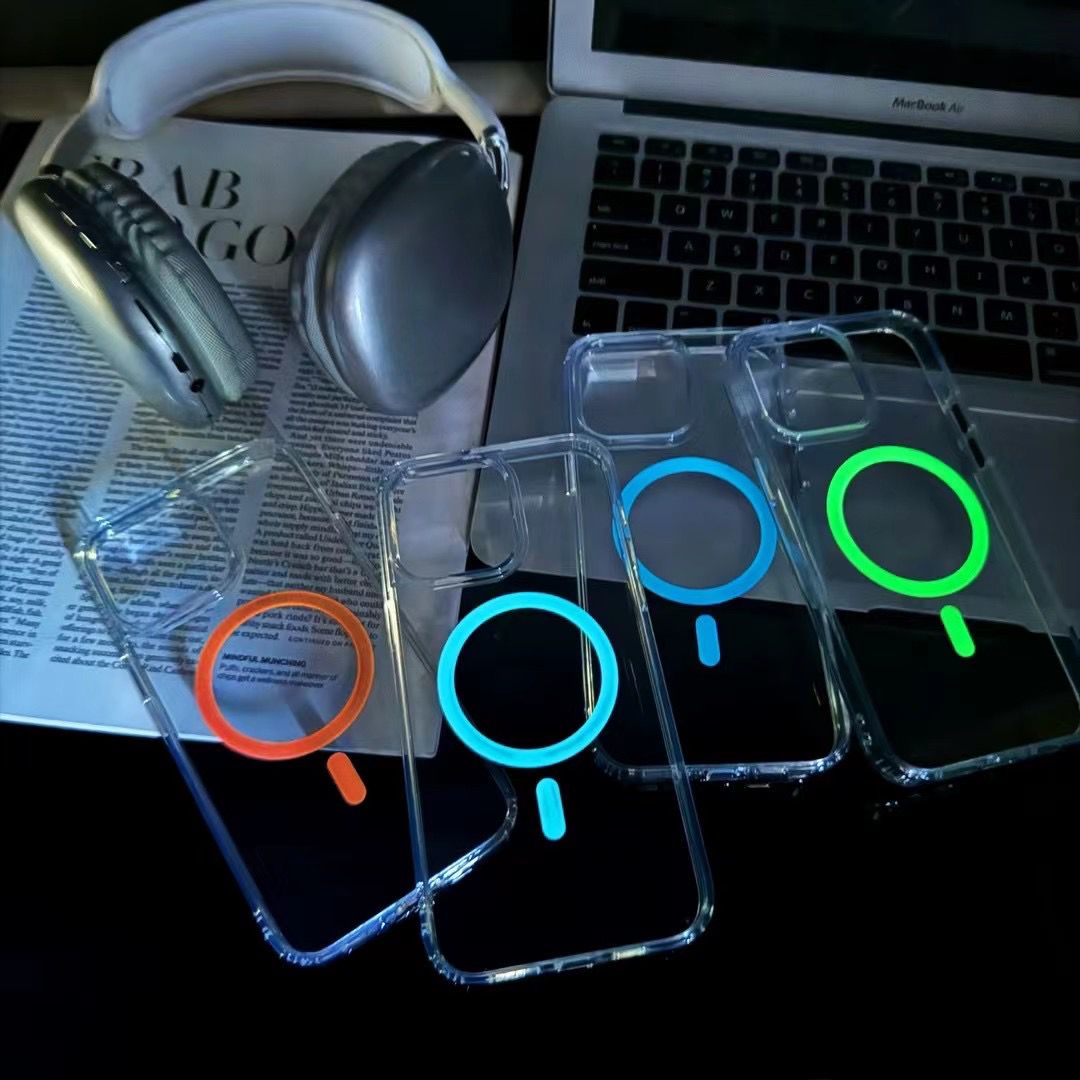 Transparent Glowing Radium Magsafe Case for iPhone