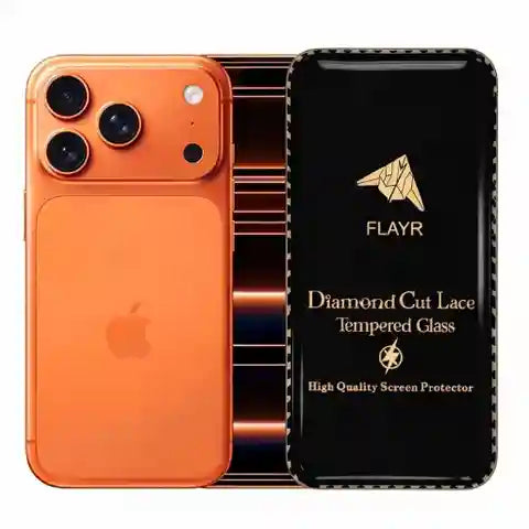 Diamond-Cut Lace Crystal Clear Tempered Glass