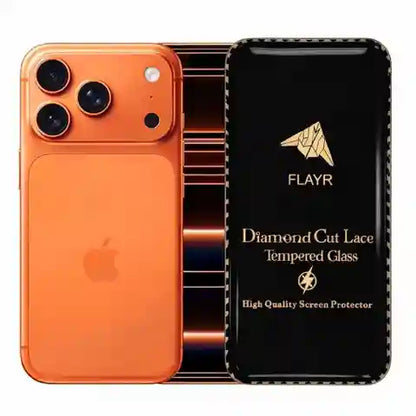 Diamond-Cut Lace Crystal Clear Tempered Glass