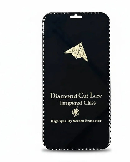 Diamond-Cut Lace Crystal Clear Tempered Glass
