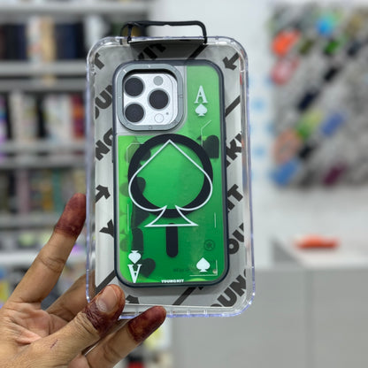 Card Designed Radium Magsafe Case for iPhone 15 Series