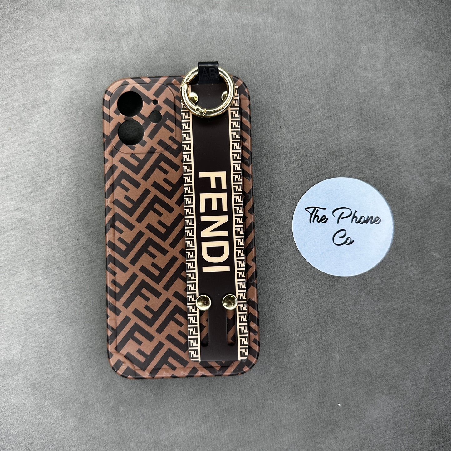 Printed Aesthetic Case with Hand & Finger Holder for iPhone