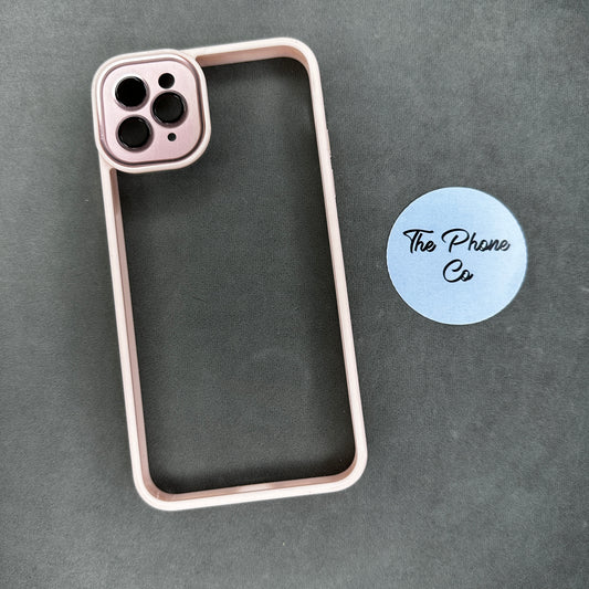 Hard Transparent Case with Metal Camera Protection for iPhone 11 Pro Max