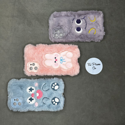 Cartoon Soft Fur Fancy Case