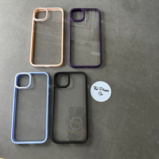 Transparent Color Frame iPhone Case for 14 Series