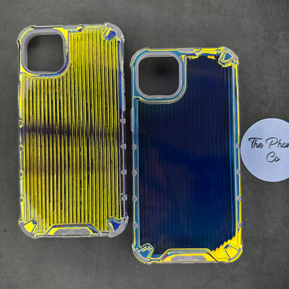 Holographic Nebula Stripes Case for iPhone 14 Pro