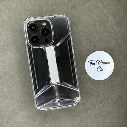 Transparent Phone Stand with Finger Ring Holder Case
