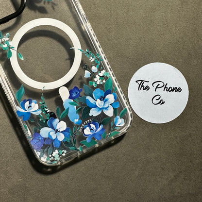 Transparent Floral MagSafe Case