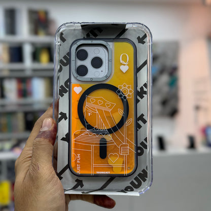 Card Designed Radium Magsafe Case for iPhone 15 Series