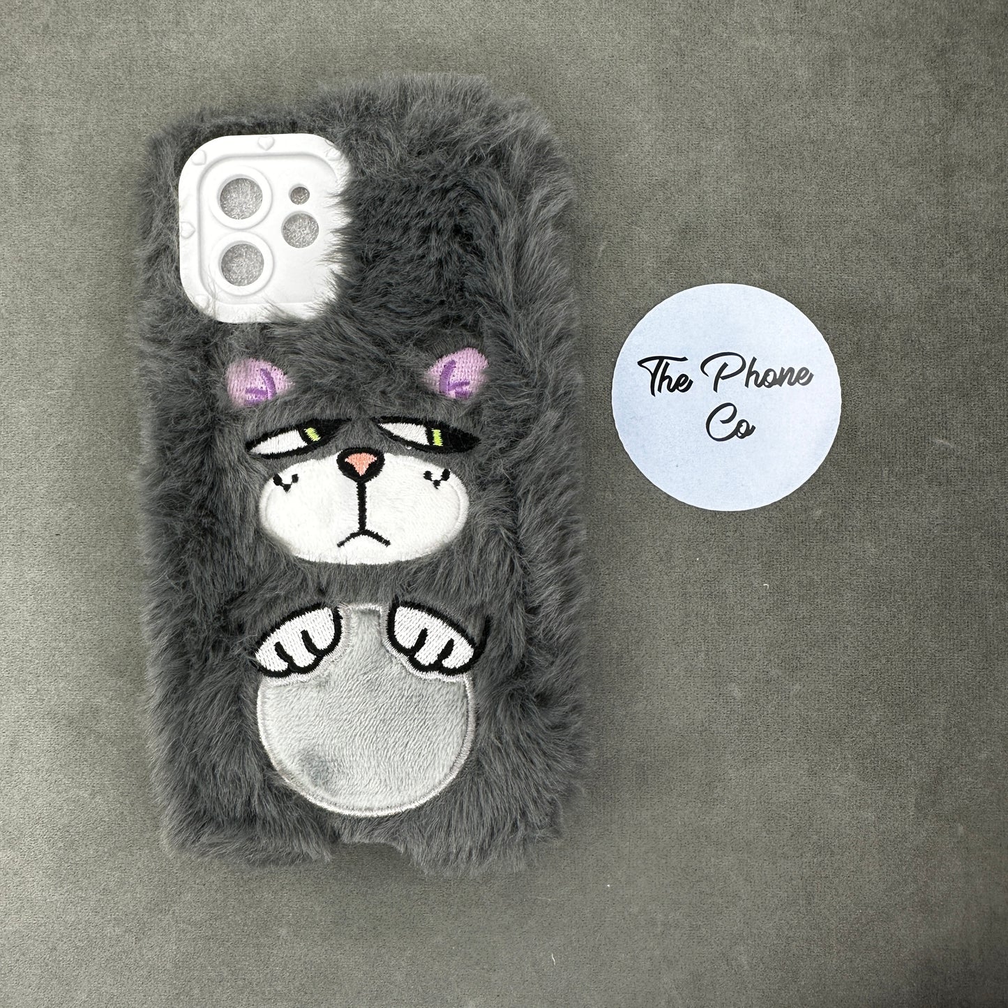 Cartoon Soft Fur Fancy Case for iPhone 12