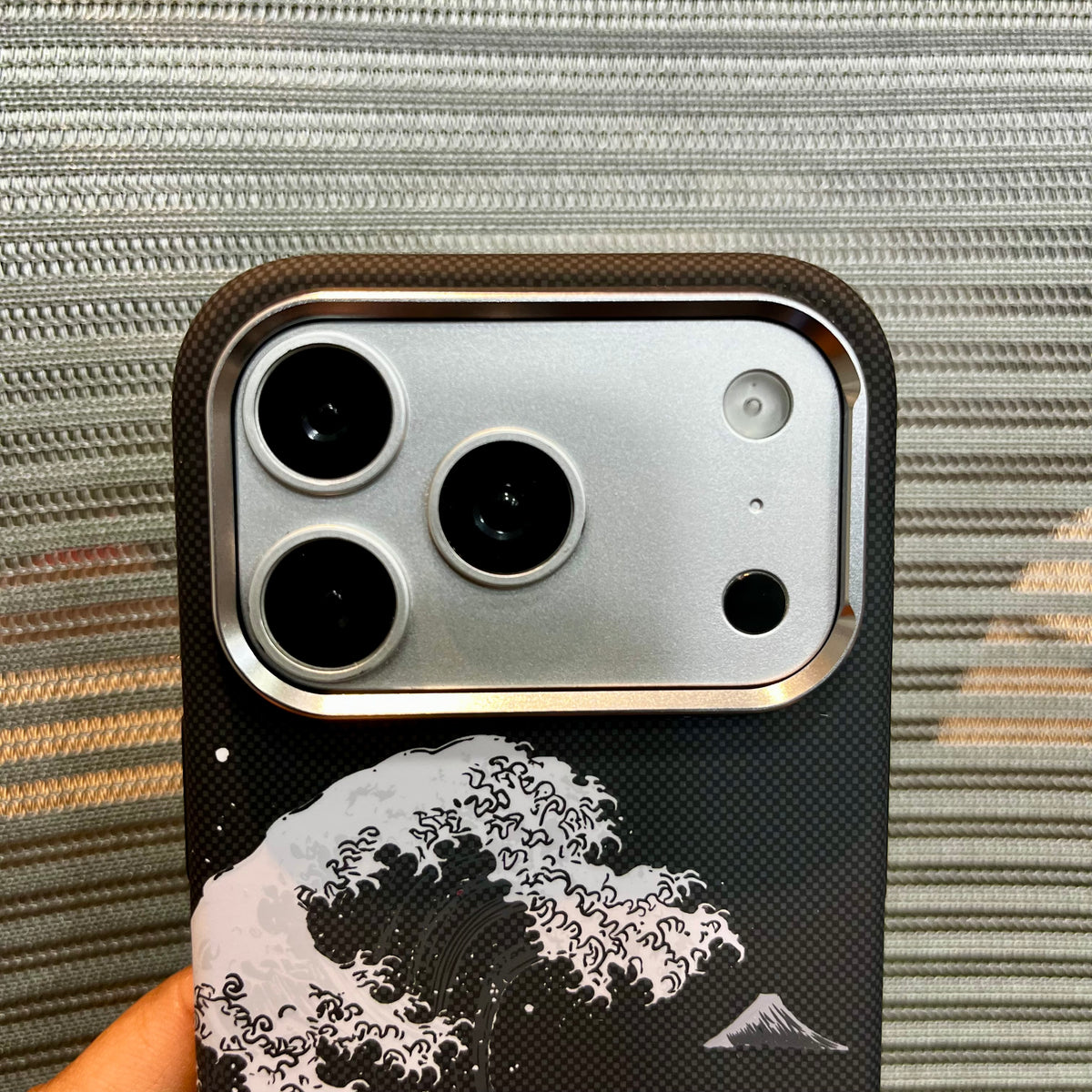 Carbon Fiber Great Wave iPhone Case