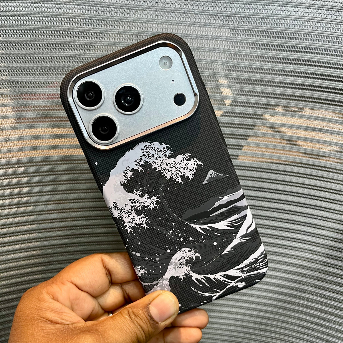 Carbon Fiber Great Wave iPhone Case
