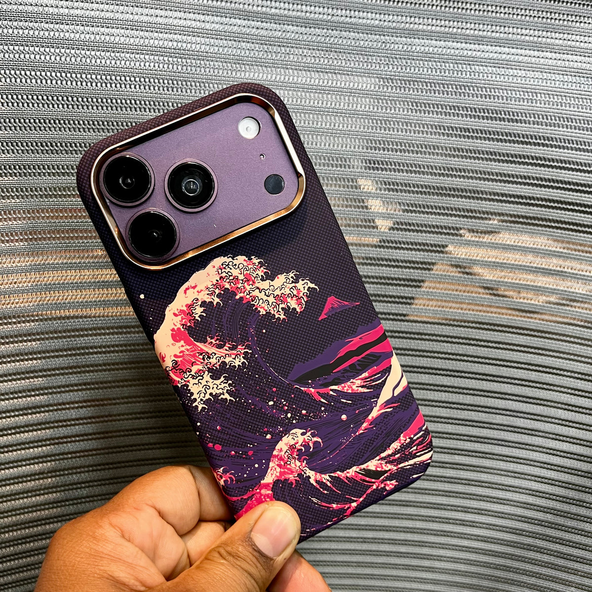 Carbon Fiber Great Wave iPhone Case