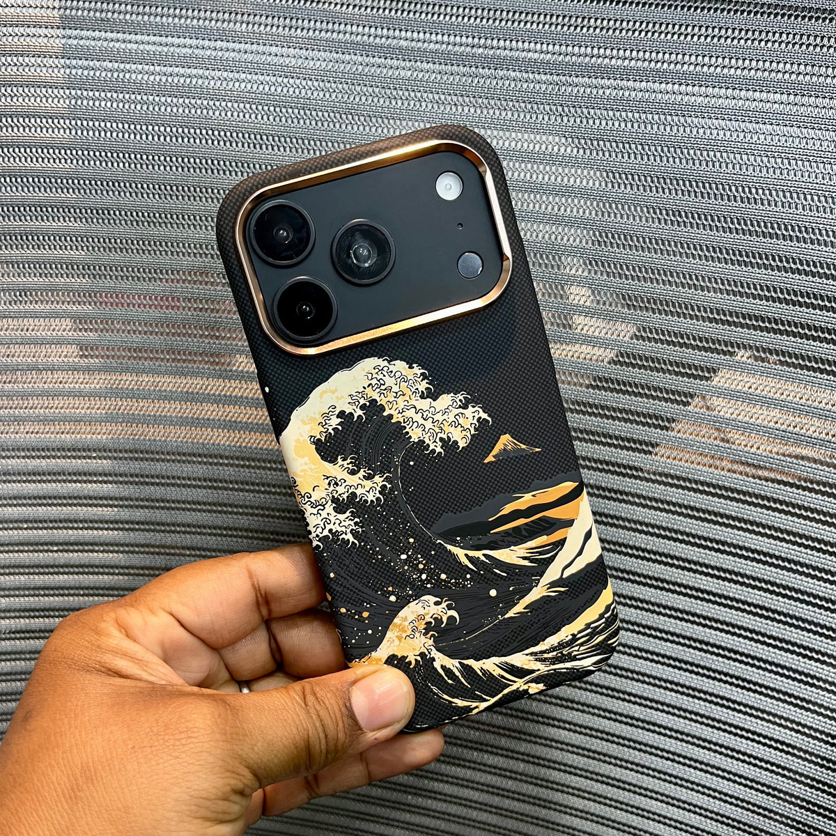 Carbon Fiber Great Wave iPhone Case