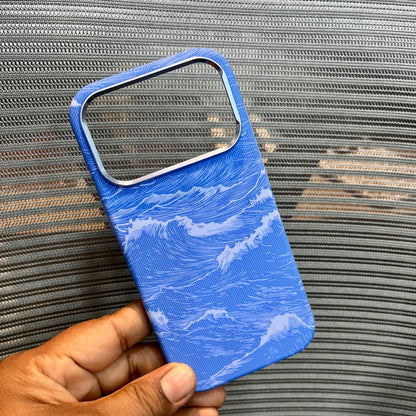 Carbon Fiber Ocean Wave Textured iPhone Case