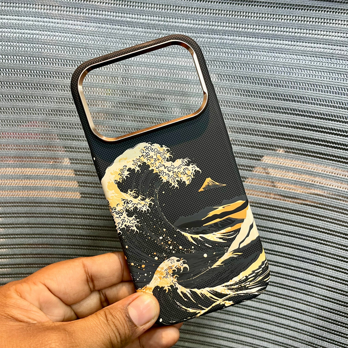 Carbon Fiber Great Wave iPhone Case