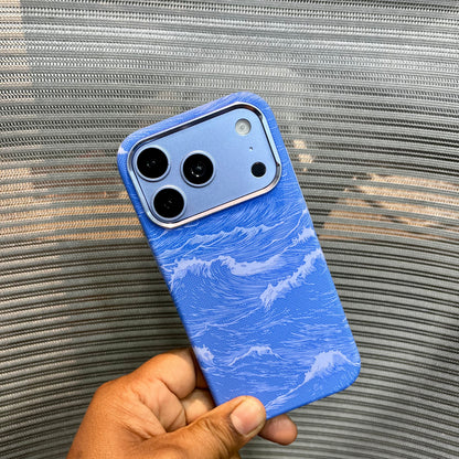 Carbon Fiber Ocean Wave Textured iPhone Case