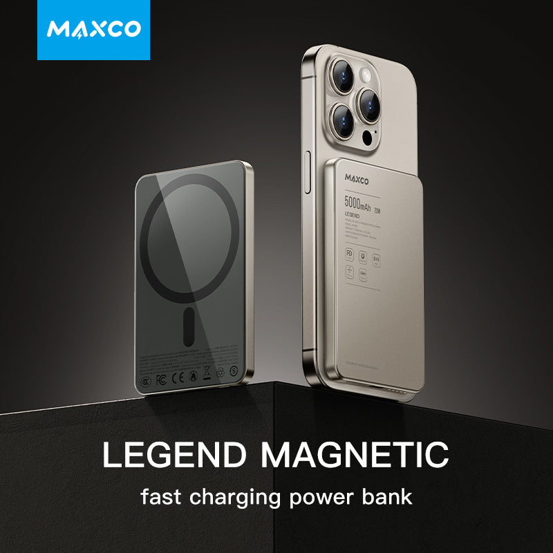 Wireless Ultra-Slim Magnetic Power Bank - 5000 mAh