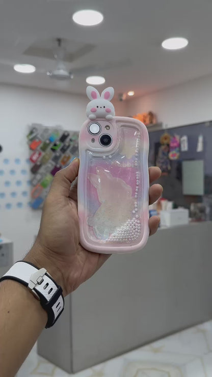 Fancy Silicone Glitter Liquid Camera Protection Case for iPhone