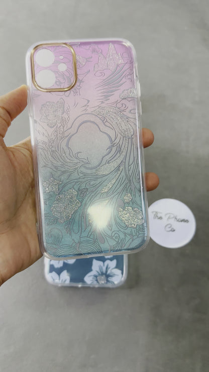 Floral Printed Gradient Case for iPhone 11