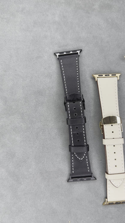 Leather Stitched Apple Watch Strap for 38 / 40 / 41  mm