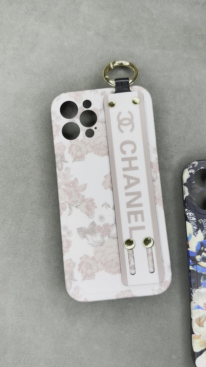 Printed Aesthetic Case with Hand & Finger Holder for iPhone