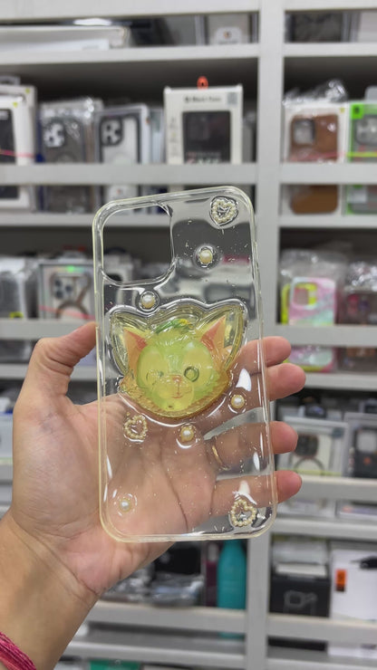 Transparent Cat Embossed Fancy Case for iPhone 12 Pro Max