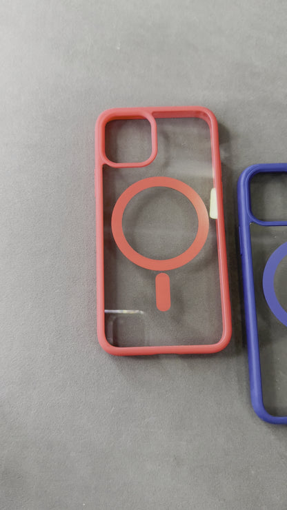 Transparent MagSafe Color Border Case for iPhone 11 Pro