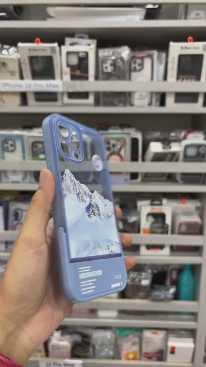 Printed Transparent Stand Case For iPhone 12 Pro Max