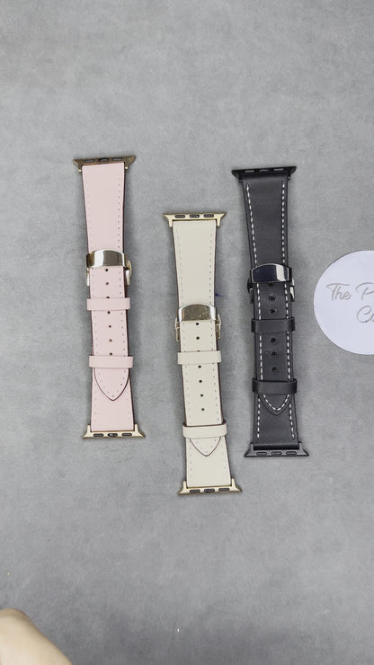 Leather Stitched Apple Watch Strap for 38 / 40 / 41  mm