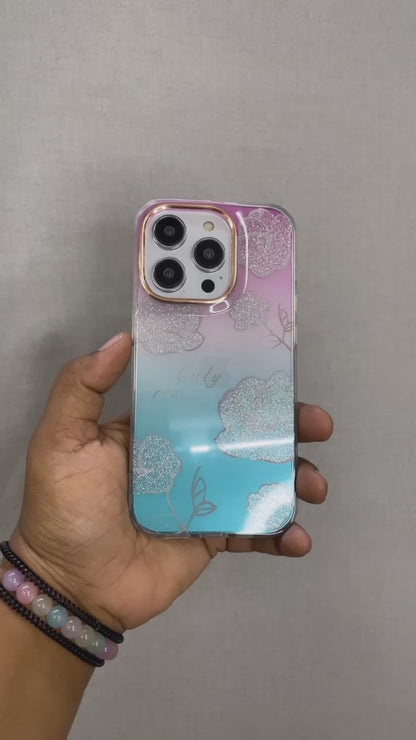 Floral Printed Gradient Case for iPhone