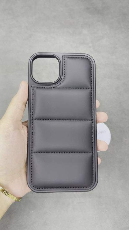 Leather Puffer Case for iPhone 14 Plus