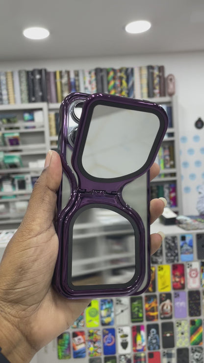 Fancy Hard Sunglasses Mirror with Stand iPhone Case