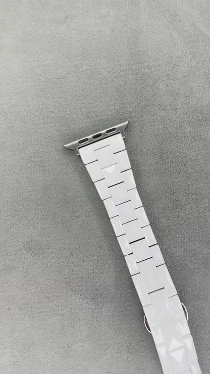 Diamond Cut Ceramic Apple Watch Strap for 38 / 40 / 41 /  42 / 44 / 45 / 49 mm