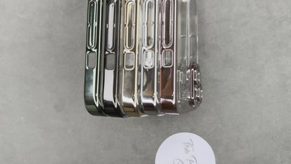 Transparent Glossy Color Frame Case for iPhone 14 Plus